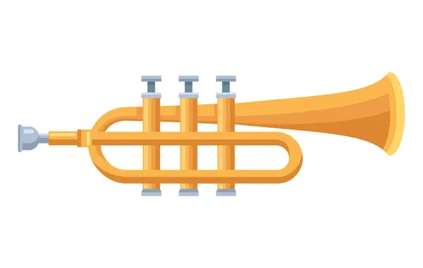 Instrumento musical trompete — Vetor de Stock