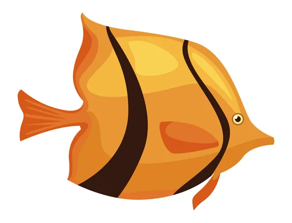 Жовта риба екзотична — стоковий вектор