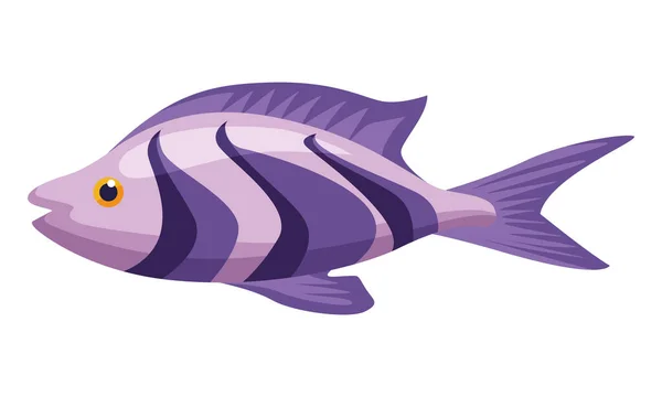라일락색다른 물고기 — 스톡 벡터