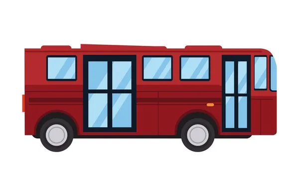 Червоний автобусний транспорт — стоковий вектор