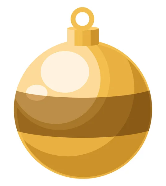 Χρυσή μπάλα Χριστούγεννα — Διανυσματικό Αρχείο