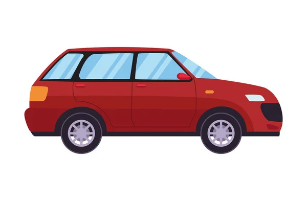 赤色のセダンの車 — ストックベクタ