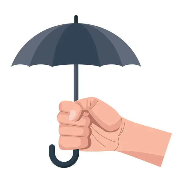 Ruka s deštníkem — Stockový vektor