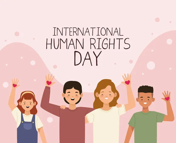 Campaña del día de derechos humanos — Archivo Imágenes Vectoriales