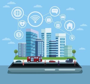 akıllı şehir manzarası