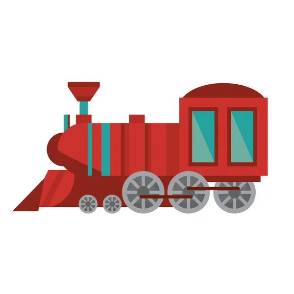 Comboio vermelho Locomotiva — Vetor de Stock