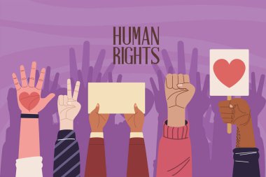 İnsan haklarını protesto eden aktivistler