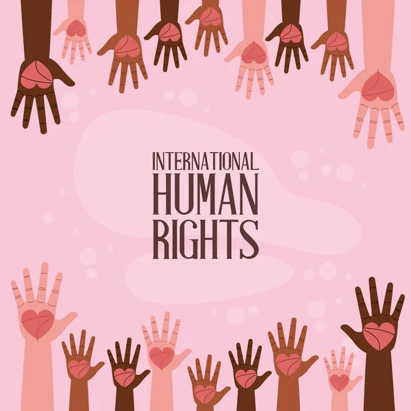 Рамка прав людини — стоковий вектор