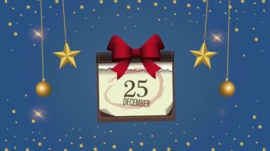 Takvimle mutlu noel animasyonları