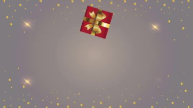 Mutlu yeni yıl animasyonları ve hediye desenleri