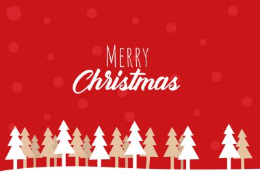 Kar manzaralı Noel kartı.