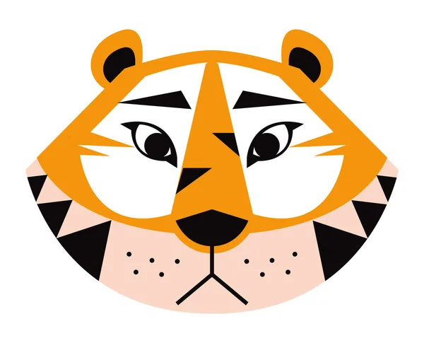 Linda cabeza de tigre — Archivo Imágenes Vectoriales