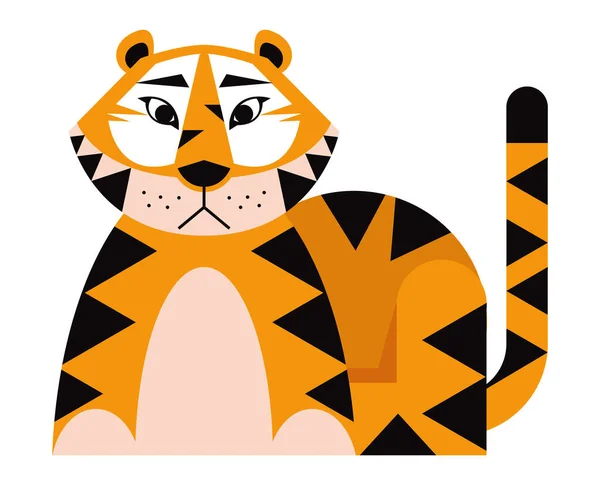 Lindo tigre animal — Archivo Imágenes Vectoriales