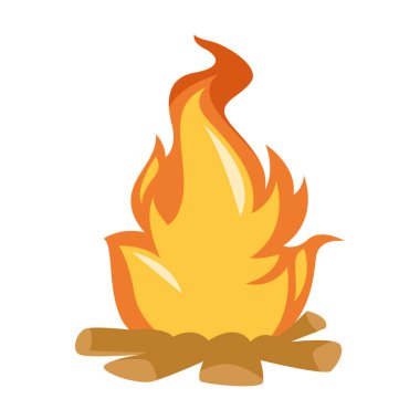 Kamp ateşi ahşap kütükler