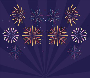 10 havai fişek patlama simgesi