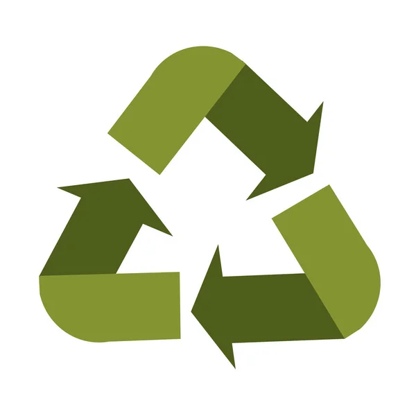 Zöld újrahasznosítása nyilak — Stock Vector