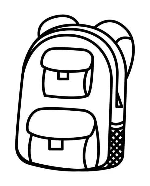 Cartable fournitures scolaires — Image vectorielle