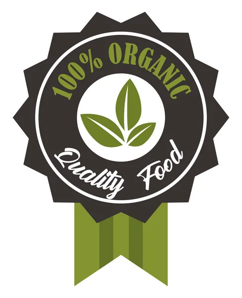 Aliments 100 % biologiques de qualité — Image vectorielle