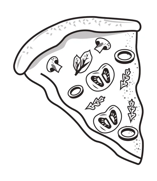 おいしい部分ピザ — ストックベクタ