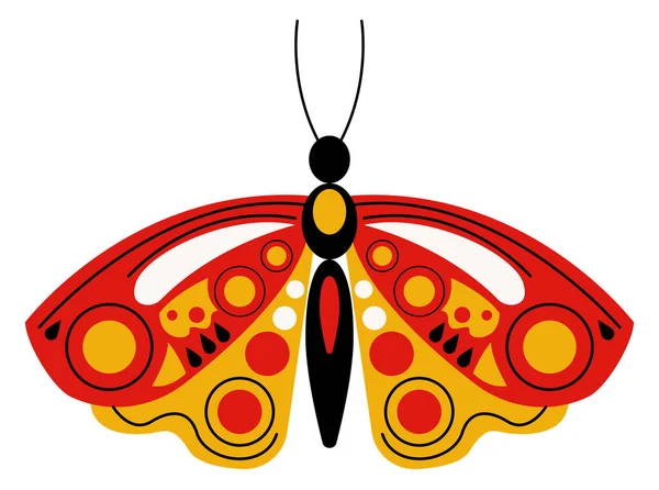 Simpatica farfalla rossa — Vettoriale Stock