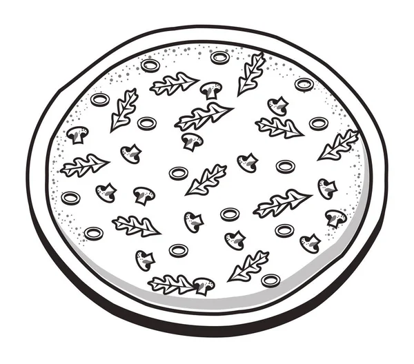 Delicious italian pizza — Stock Vector