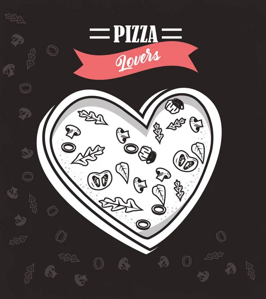 Kurdeleli kalp pizzası.