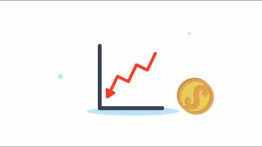 Bozuk paralarla finansal ve ekonomik animasyon