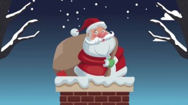 baca noel baba ile mutlu noel animasyon