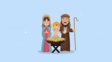 Kutsal ailenin Noel animasyonu kutlu olsun.