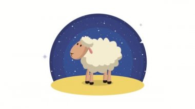 Tatlı koyunlar çöl animasyonunda