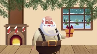 Noel Baba ve Bacayla Mutlu Noel animasyonları