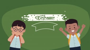 Okula dönüş çizgi film karakteri