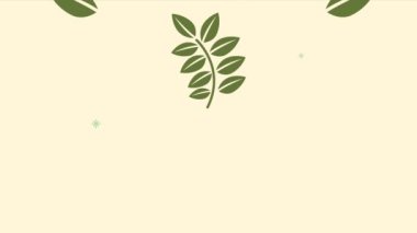 Yapraklar ve dallar doğa animasyonu