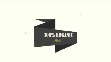 Yapraklı% 100 organik amblem