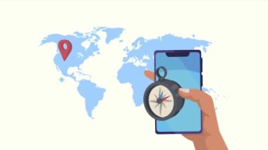 GPS servis canlandırması akıllı telefon ve pusula kullanarak elle yapılır