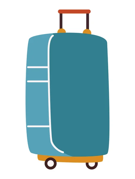 Travel suitcase with wheels — Stock Vector