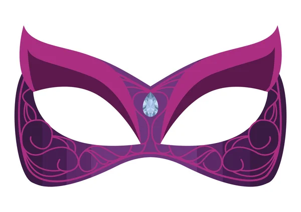 Mardi gras purple mask — Stock Vector