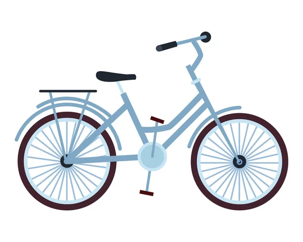 Bicicleta retro azul — Vector de stock