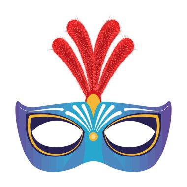 Mardi gras mavi maske