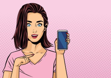 Cep telefonlu güzel kız.