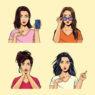 dört pop sanat karakteri