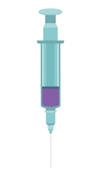 Injection de seringue de vaccin — Image vectorielle