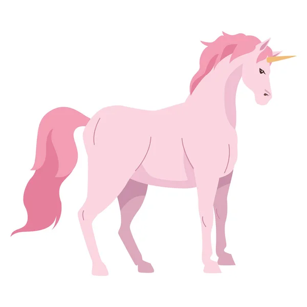 粉红独角兽仙女动物 — 图库矢量图片