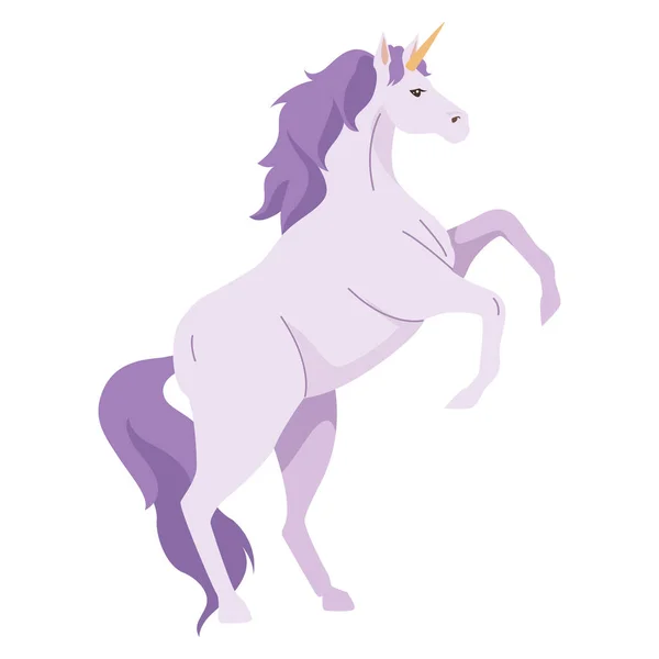 Animale fata unicorno lilla — Vettoriale Stock