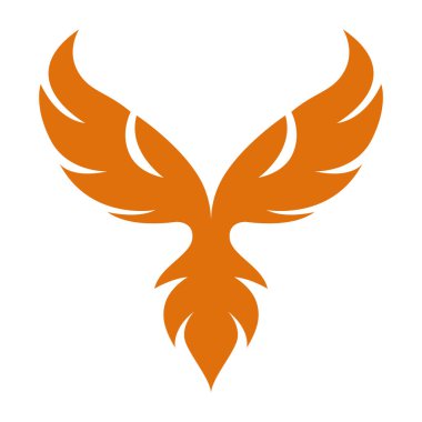 Anka kuşu turuncu silueti