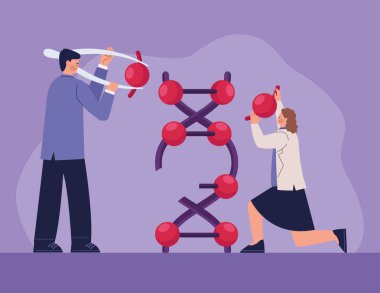 DNA molekülü olan çift bilim adamı