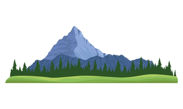 Wanderlust scène avec montagne — Image vectorielle