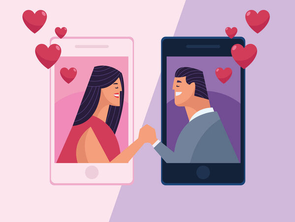 пара и сердца в смартфонах
