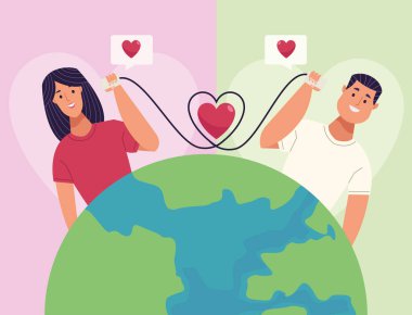 Sevgili çift mesafe