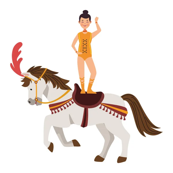 馬のサーカスダンサー — ストックベクタ